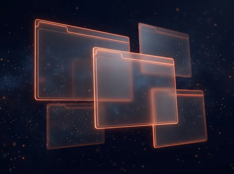 Layered glass browser panels