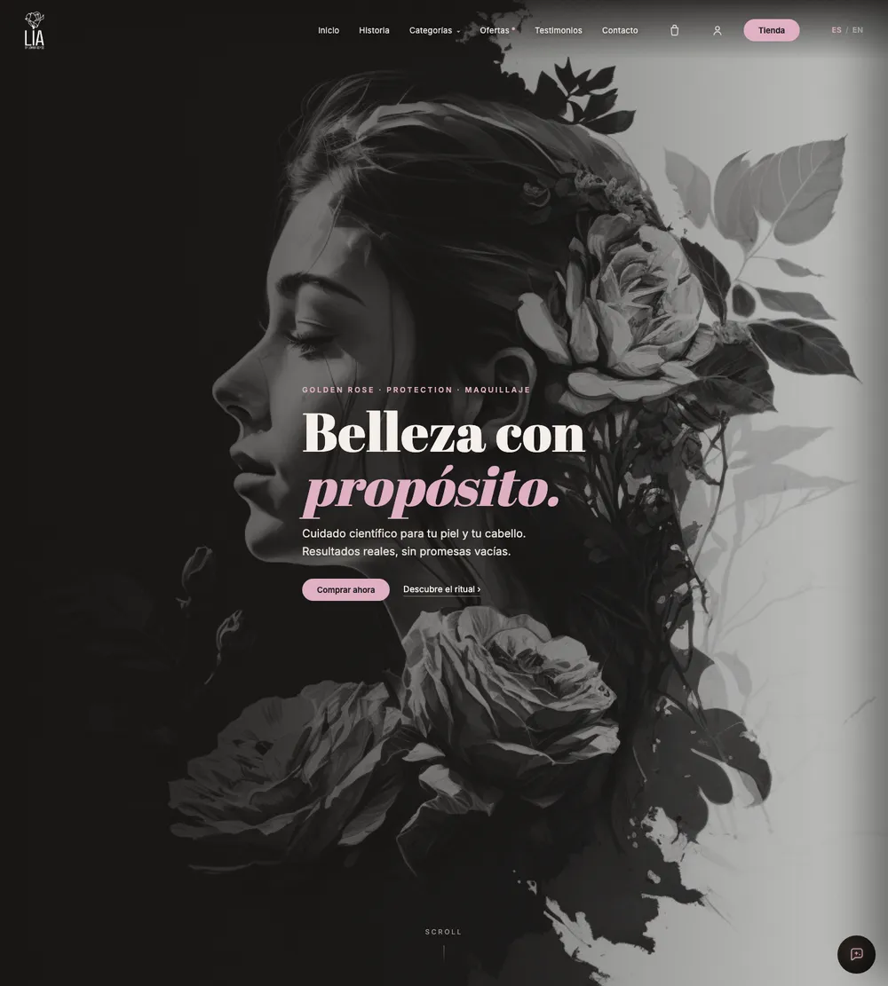 Lía by Jomari Goyso — beauty e-commerce homepage